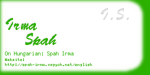 irma spah business card